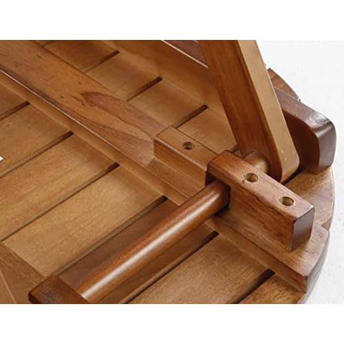 Mesa Auxiliar Plegable Redonda De Madera Bplusz, Soport...