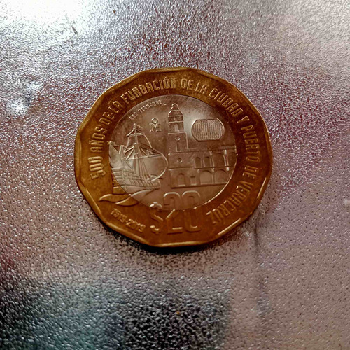 Moneda 500 Año De La Fundación De La C. Y Puerto De Veracruz