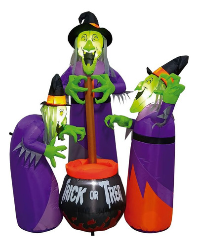Inflable Decoratvo Noche De Brujas Hechizos Terror Halloween