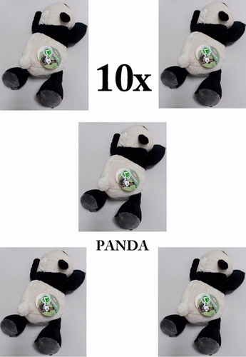 Kit 10 Urso Panda Xonado Pelúcia 12 Cm Lavável Frete Grátis