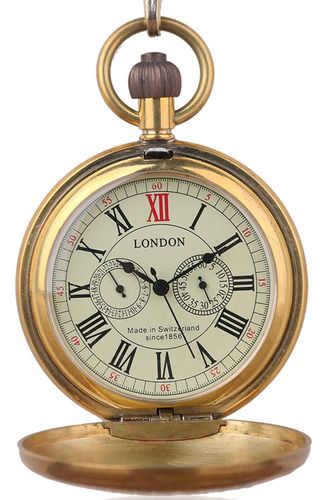 Vintage Cobre Tren Londres Diseno Mano Cuerda Mecanica Reloj