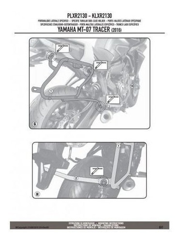 Imagen 3 de 10 de Soporte Lateral Givi Yamaha Mt07 Tracer P/baules K33 O V35