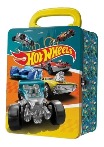 Hot Wheels Valija Guarda Autos Carcase Metal 18 Autos