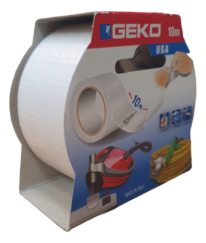 Geko Duct Tape cinta multiproposito 10m x 50mm color blanco