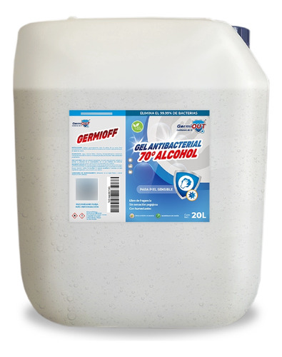 Gel Antiséptico Gel Antibacterial 20 Litros Germioff Fragancia Neutra