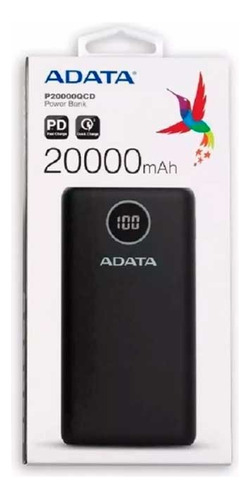 Powerbank Adata P20000qcd 20000mha Negro