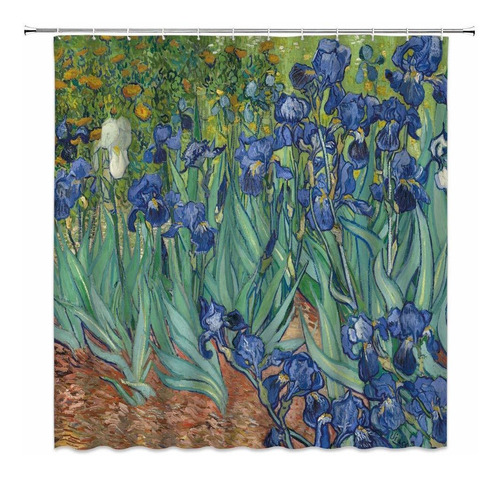 Van Gogh Iris Cortina De Ducha  Pintura Al Óleo Vintag...