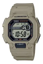 Comprar Reloj Casio Digital W-737hx Original Time Square Color de la correa Beige