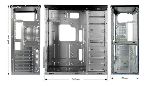 Imagen 6 de 6 de Case Para Pc Etek Led Soporta Intel & Ryzen 3/5/7/9 Inc. Iva