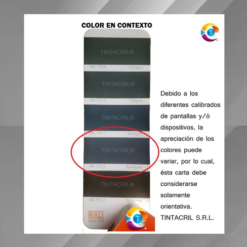 Pintura Bicapa Ral 7012 X 3.6 Lts. Gris Basalto