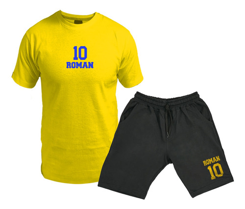 Conjunto Remera Y Short Corto Bermuda De Roman Riquelme 10