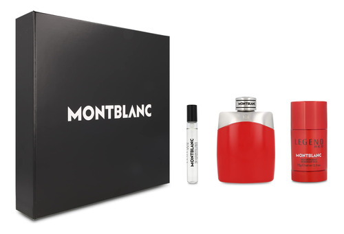 Set De Perfume Montblanc Legend Rojo Para Hombre Edp 100ml