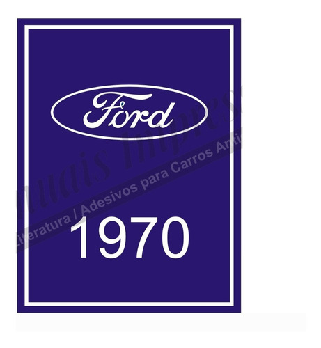 Adesivo Ford 1970 Ano Interno Carro Antigo 