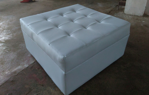 Puff Cuadrado De 75 X 75 Mueble Tapizado Capitoneado 