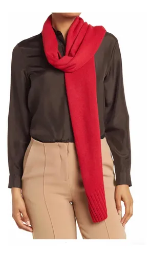 Bufanda Dama Michael Kors Classic Rib Red Nueva Y Original Env o