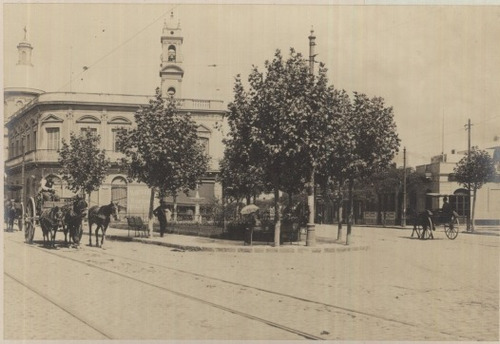 Montevideo Antiguo Plaza Ramírez Año 1910 - Lámina 45x30 Cm.