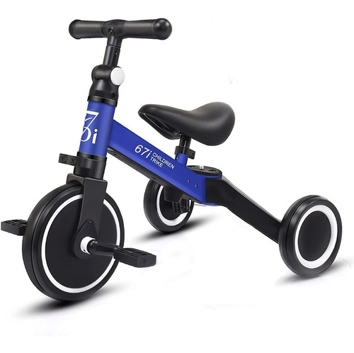 Triciclo Para Niños 3 En 1 Con Pedal Extraible