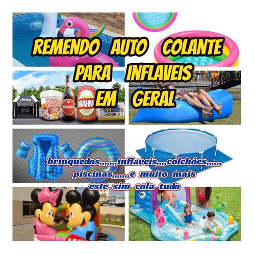 Piscinas Remendo Auto Colante P/inflaveis Etc C/frete Gratis