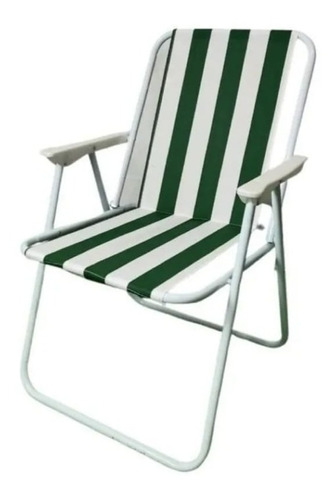 Silla Plegable Para Piscina, Camping Playa Con Posamano.