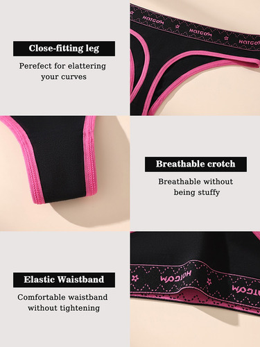 Pack De 5 Bragas Sexy Mujer 100 Algodón Deporte Panty Bikini