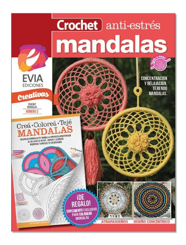 Revista Crochet Mandalas Anti Estrés N2 /mandalas P/colorear