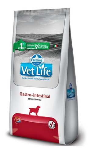 Alimento Vet Life Natural Canine Gastrointestinal para cão todos os tamanhos sabor mix em sacola de 10.1kg