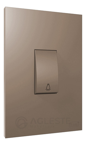 Cj Pulsador De Minuteria Vertical 4x2 - Recta Fendi Fosco