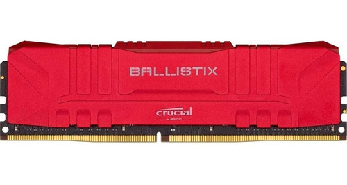 Memoria Ram Gamer Crucial Ballistix 8 Gb Ddr4 3000 Mhz Roja