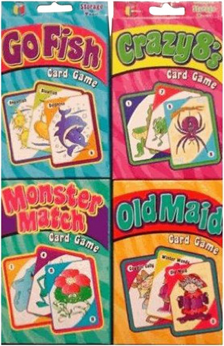 Juegos De Cartas Para Niños: Old Maid, Go Fish, Crazy 8s Y M