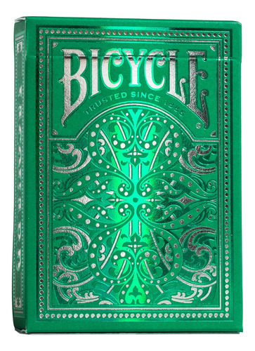 Bicycle Jacquard Premium Playing Cards, Silver And Emeral...