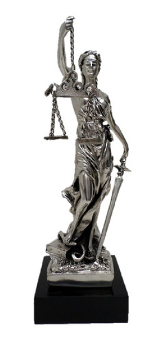 Dama Diosa Justicia 29cm Metalizada Escultura Themis Abogado