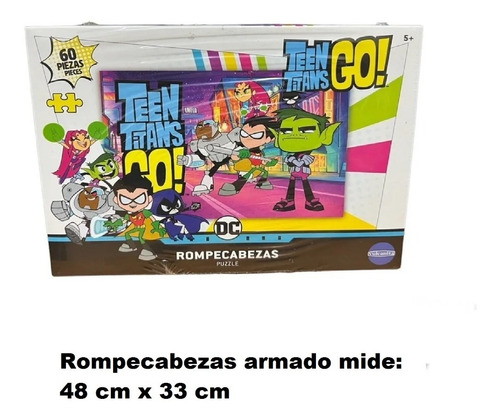 Imagen 2 de 4 de Rompecabezas Teen Titans Go Puzzle Dc 60 Piezas