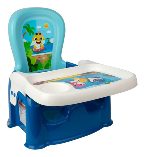 Silla Periquera Booster Alimentacion Bebe Portatil Babyshark Color Azul Baby Shark