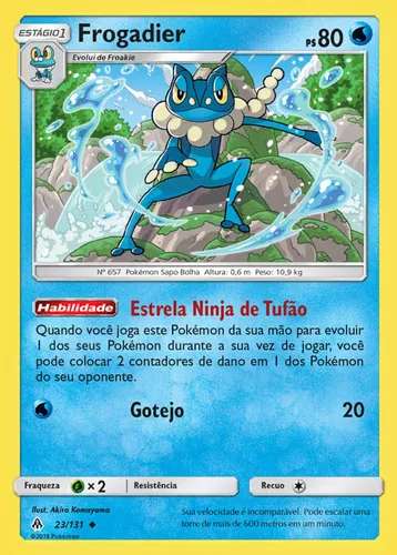 Kit Carta Pokémon Ash Greninja Ex Greninja Frogadier Froakie