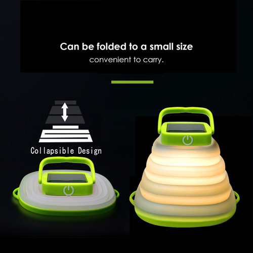 K Luz De Campamento Led Solar Plegable: Portátil,