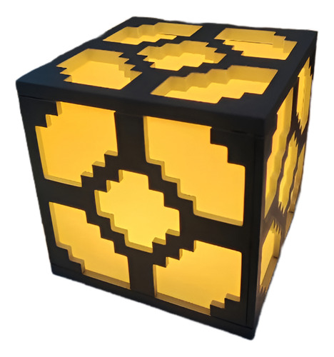 Minecraft Glowstone Lampara De Noche Led Mojang 3d Conregalo
