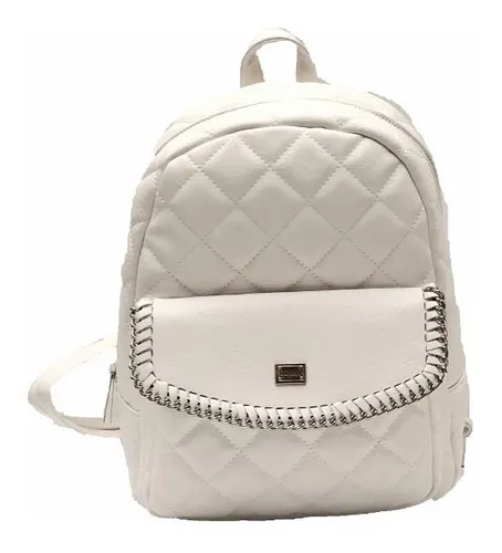 Mochila Blanca Mujer Bags Xu139 By