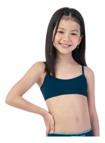 Kit 3 Sutiã Infantil Menina Top Básico Confortável