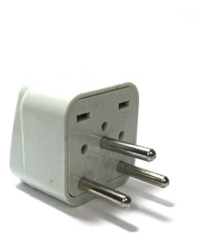 Adaptador Universal Para Enchufe Toma Tierra Tipo H Blanco