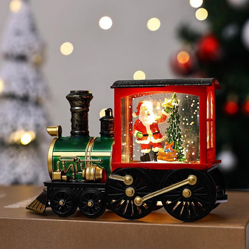 Adorno De Tren Navideño, Regalo De Navidad, Papá Noel Rojo