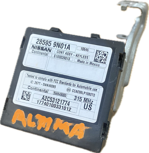 Modulo Alarma Anti-theft Nissan Altima 07-12 2.5l Original