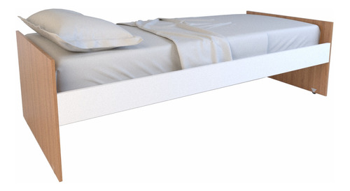 Cama 1 Plaza Melamina Resistente Moderna Dormitorio 6455