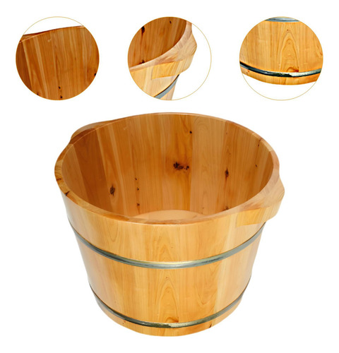 Lavabo De Madera Para Pies, Barril Para Pedicura Con Doble