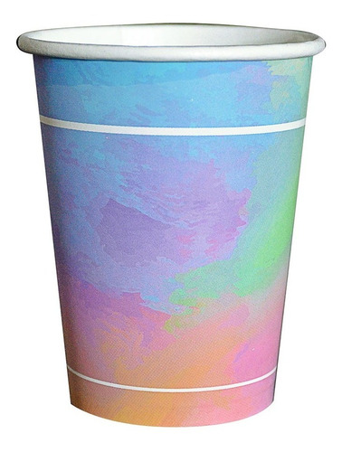 Vaso Polipapel Multicolor Pastel X8 Unidades