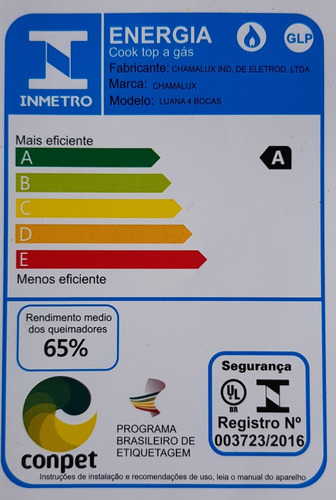 Fogão Cooktop 4 Bocas Ultrachama Marrom Chamalux + Brinde!!!