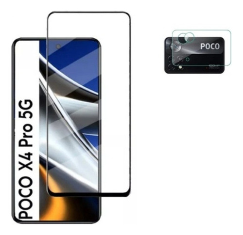 Xiaomi Poco X4 Pro 5g / Pack Mica Vidrio Templado + Camara