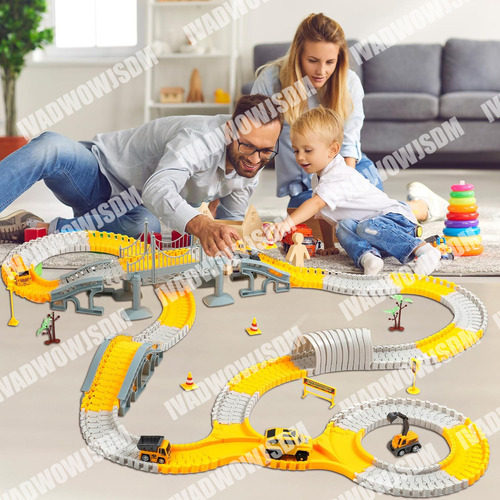 N 345pcs Pista De Carros Con Cochejuguete Paraninos/niñas