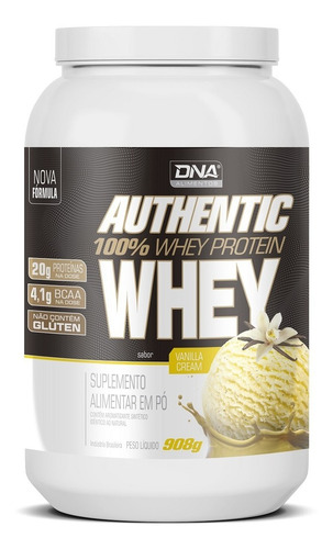 Whey Protein 100% Concentrado 900g Proteína Do Soro Do Leite Sabor Baunilha