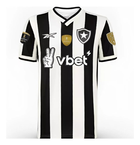 Camisa Botafogo 24/25 Com Patch Campeão E Patrocínio Novo