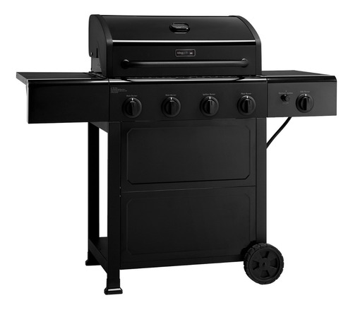 Parrilla A Gas 4q + Q Lateral, Negra Matte, Modelo 71-22124